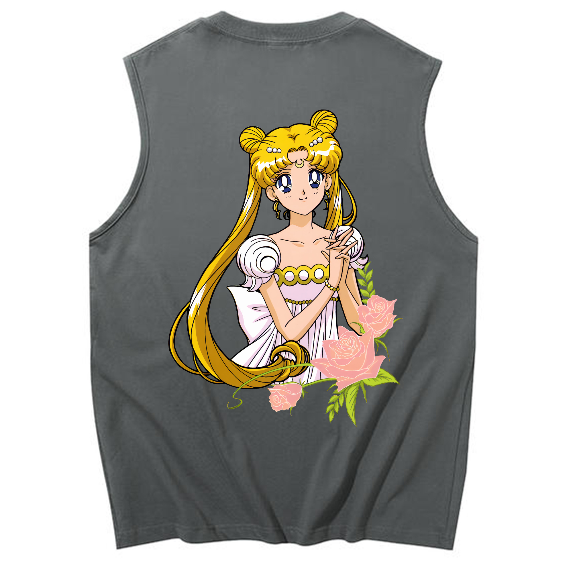 （画像用） 美少女戦士セーラームーン 愛野 美奈子 あいの みなこ Sailor Moon Aino Minako コットン100％タンクトップ（背面プリント）